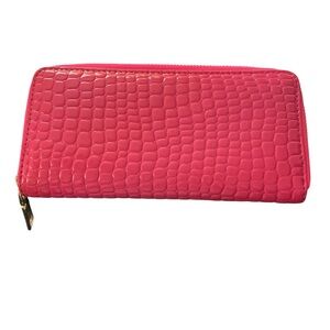Pink EUC Beautiful Women's Wallet Minor Wear on Zipper Pull see pics 7.5"x3.5"x1